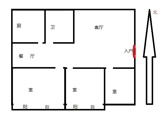 中南苑 3室1厅1卫 128m&sup2;