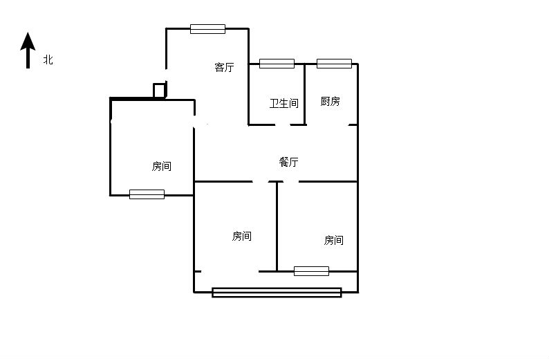 新建路新村 3室2厅1卫 129.34m&sup2;