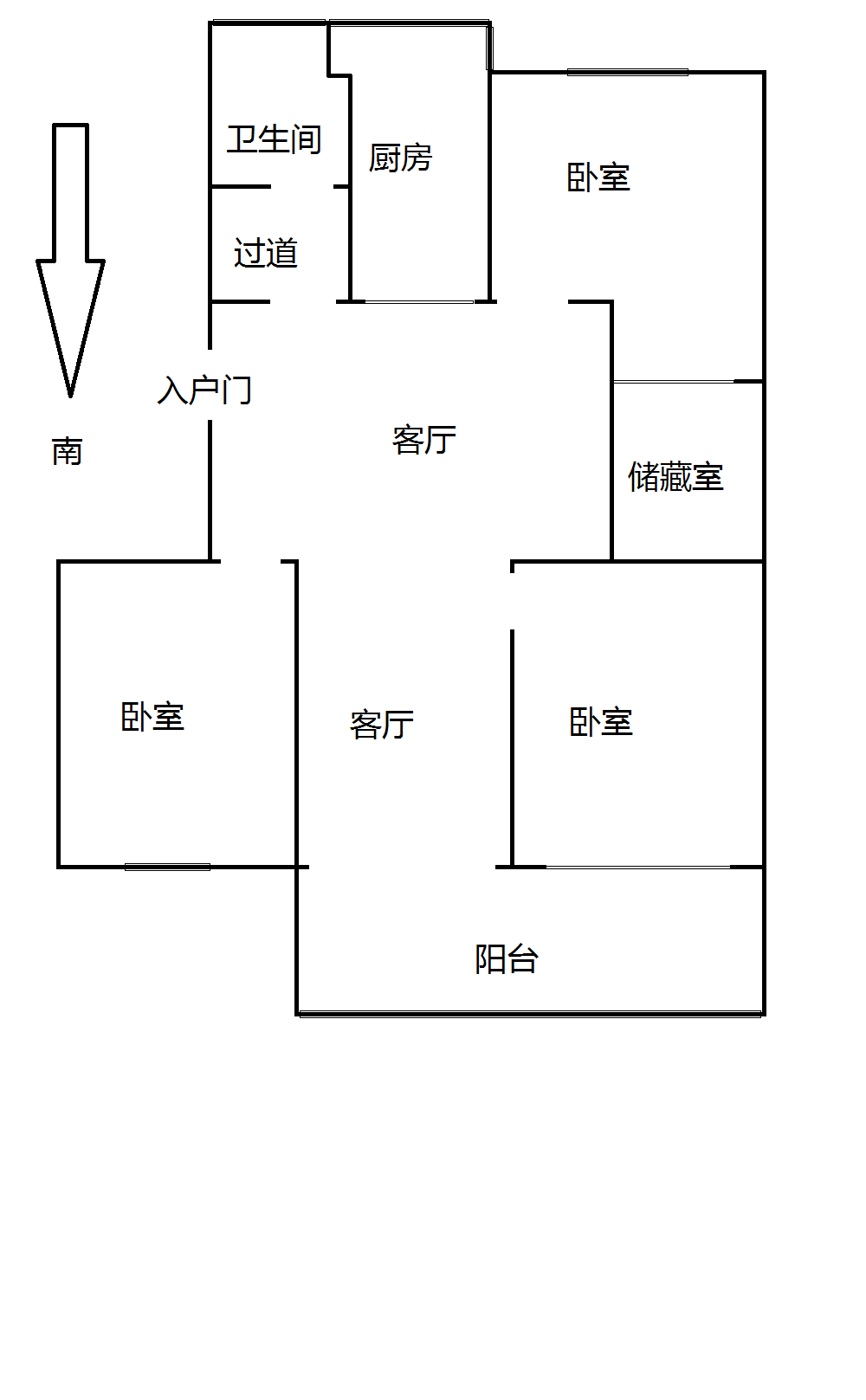 虹桥新苑东区 3室1厅1卫 125.54m&sup2;