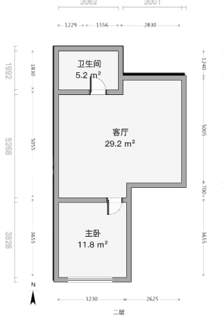 濠东小苑 3室2厅2卫 86.07m&sup2;
