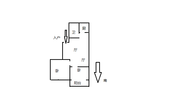 金辉花园 2室1厅1卫 66.13m&sup2;