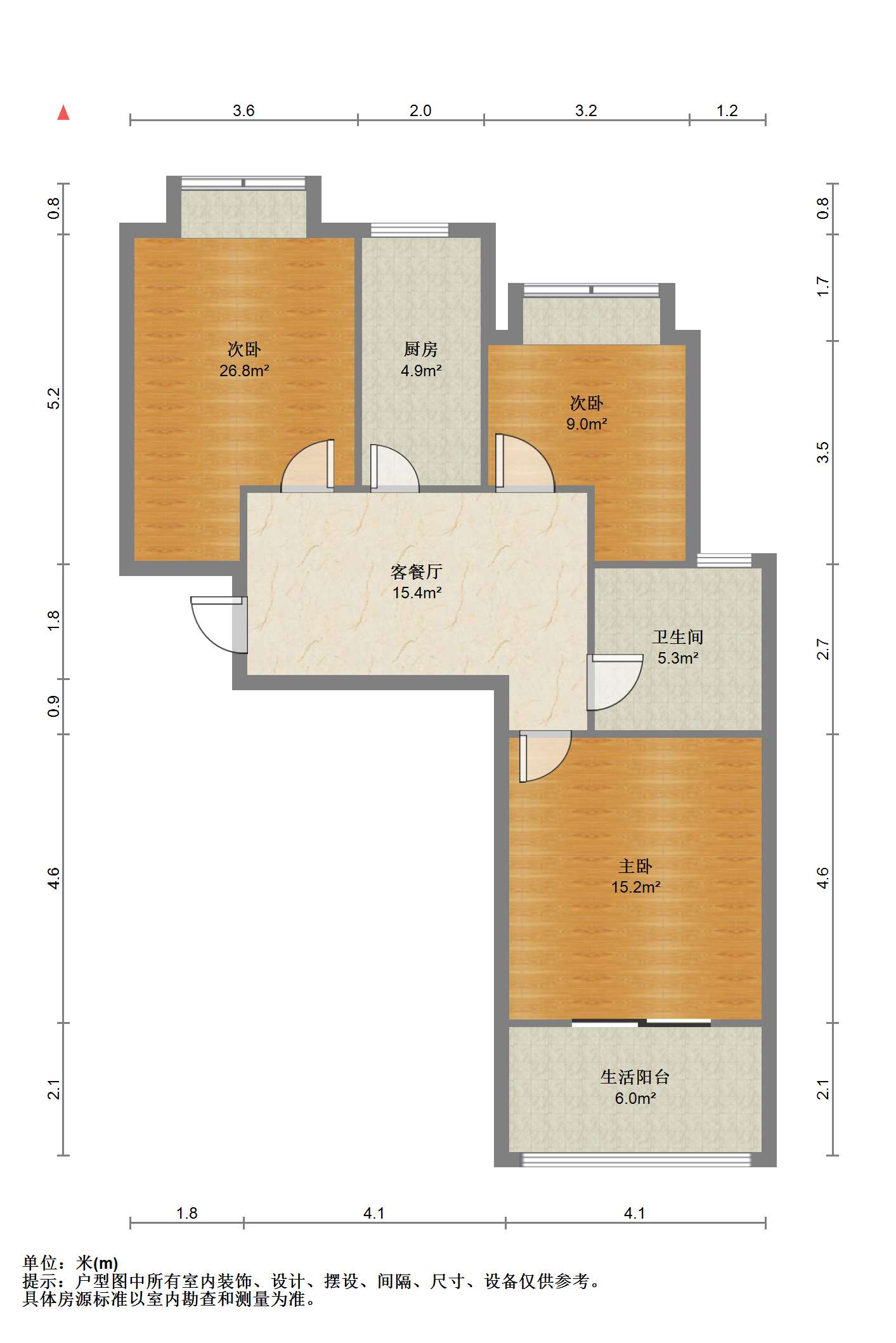 炜赋花苑 3室1厅1卫 78.00m&sup2;