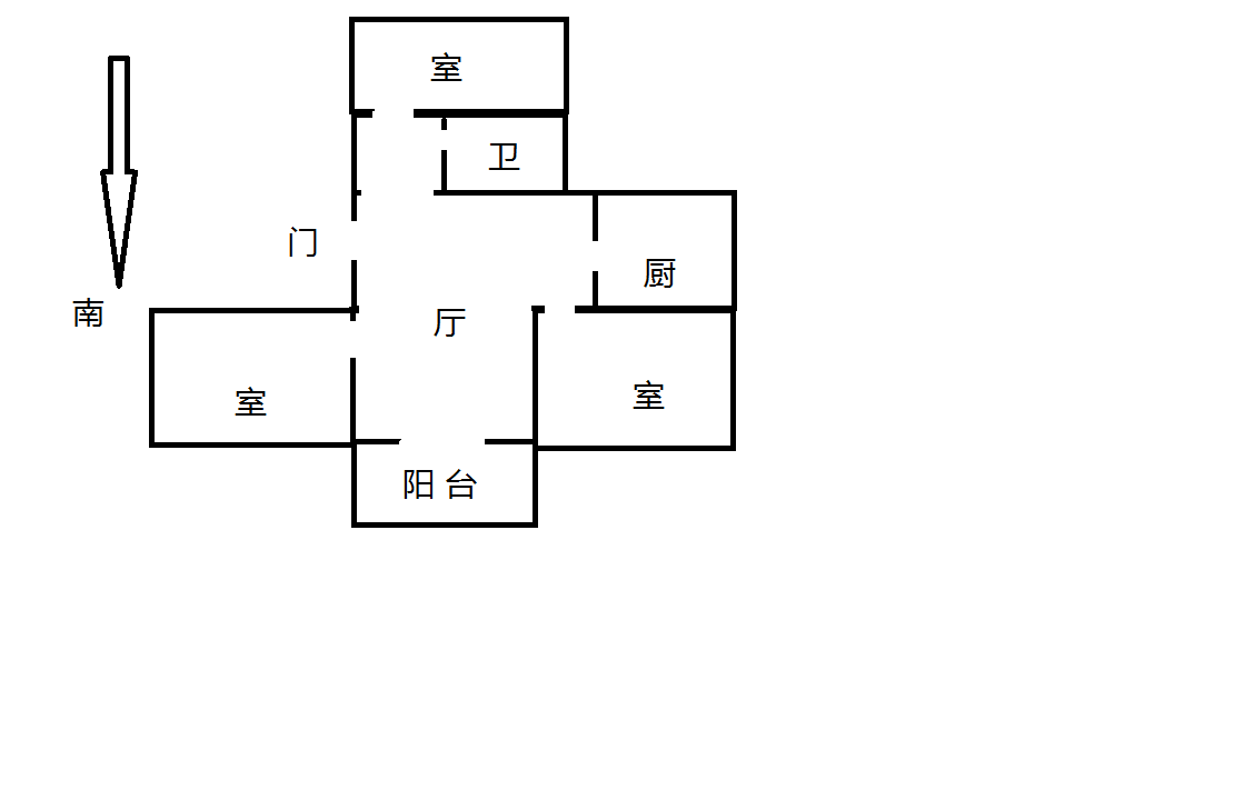 新建路新村(新建花苑) 3室1厅1卫 76.15m&sup2;