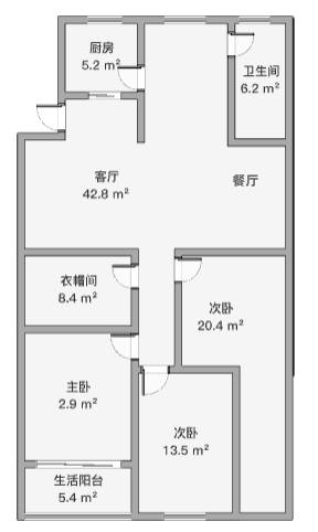 八仙花苑 3室2厅1卫 131m&sup2;