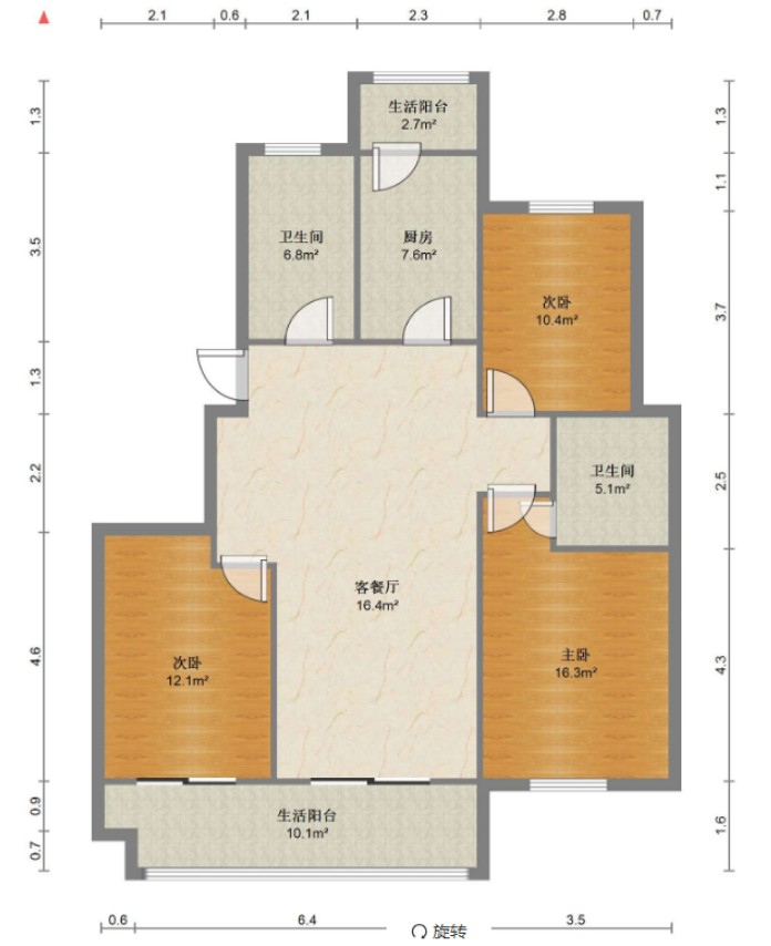 天香苑 3室2厅2卫 139.47m&sup2;