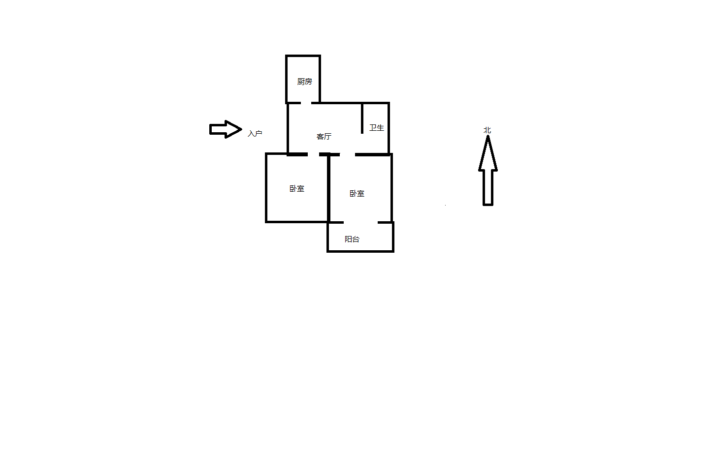 起凤园 2室1厅1卫 62m&sup2;