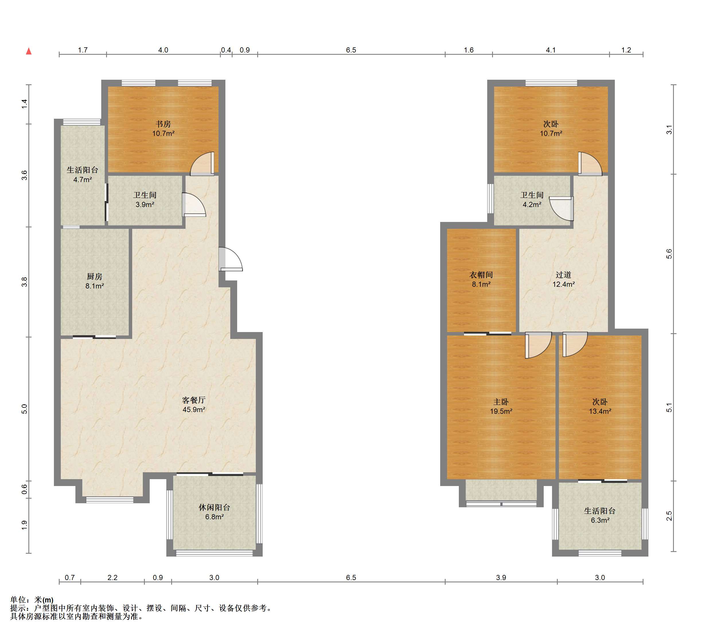 军山花园 3室2厅2卫 167m&sup2;