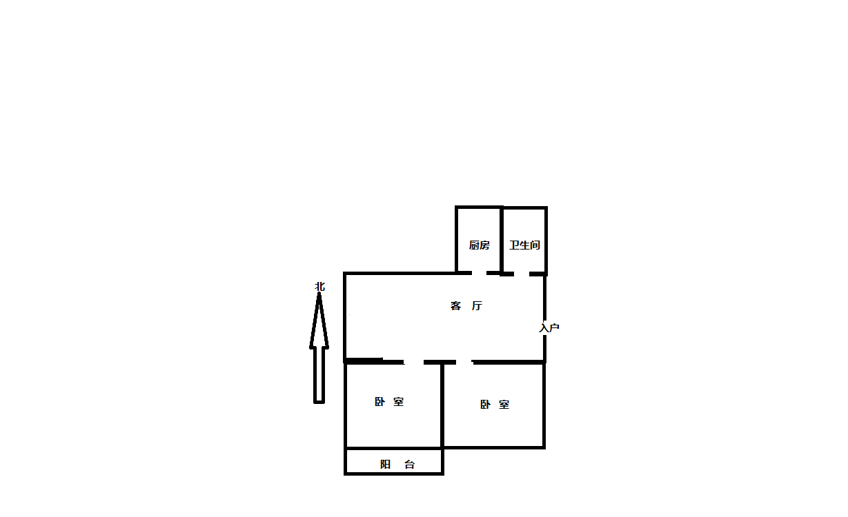 花园角 2室1厅1卫 70.73m&sup2;