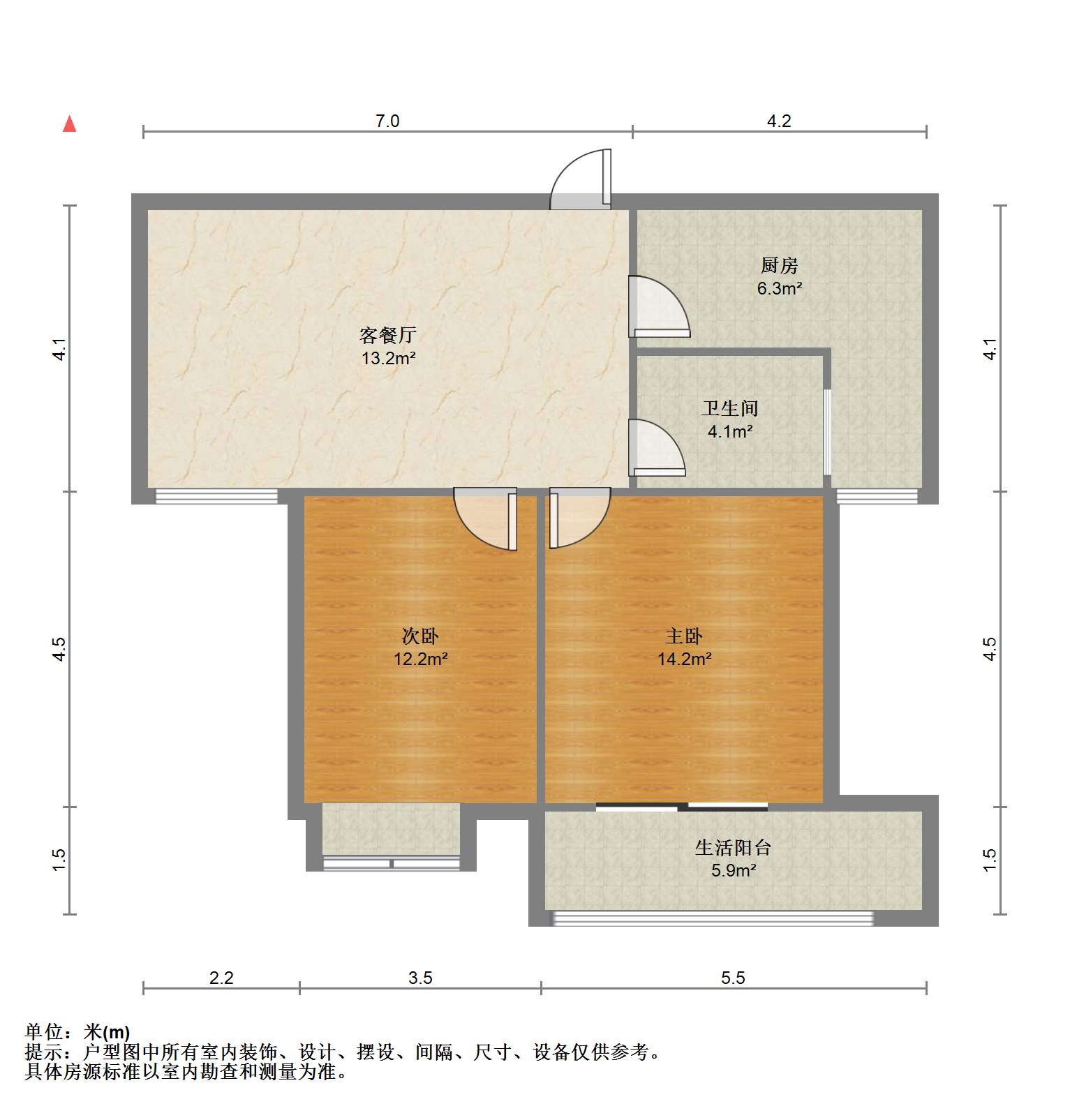 融悦华庭 2室2厅1卫 86m&sup2;