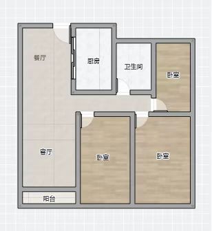 五洲御锦城 3室1厅1卫 93m&sup2;