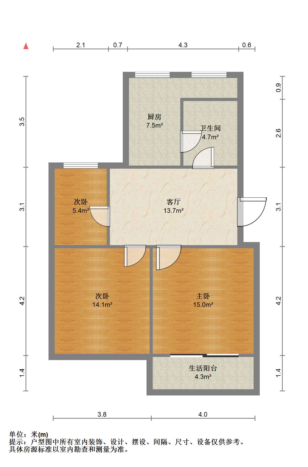 北濠桥东村 3室1厅1卫 80.88m&sup2;