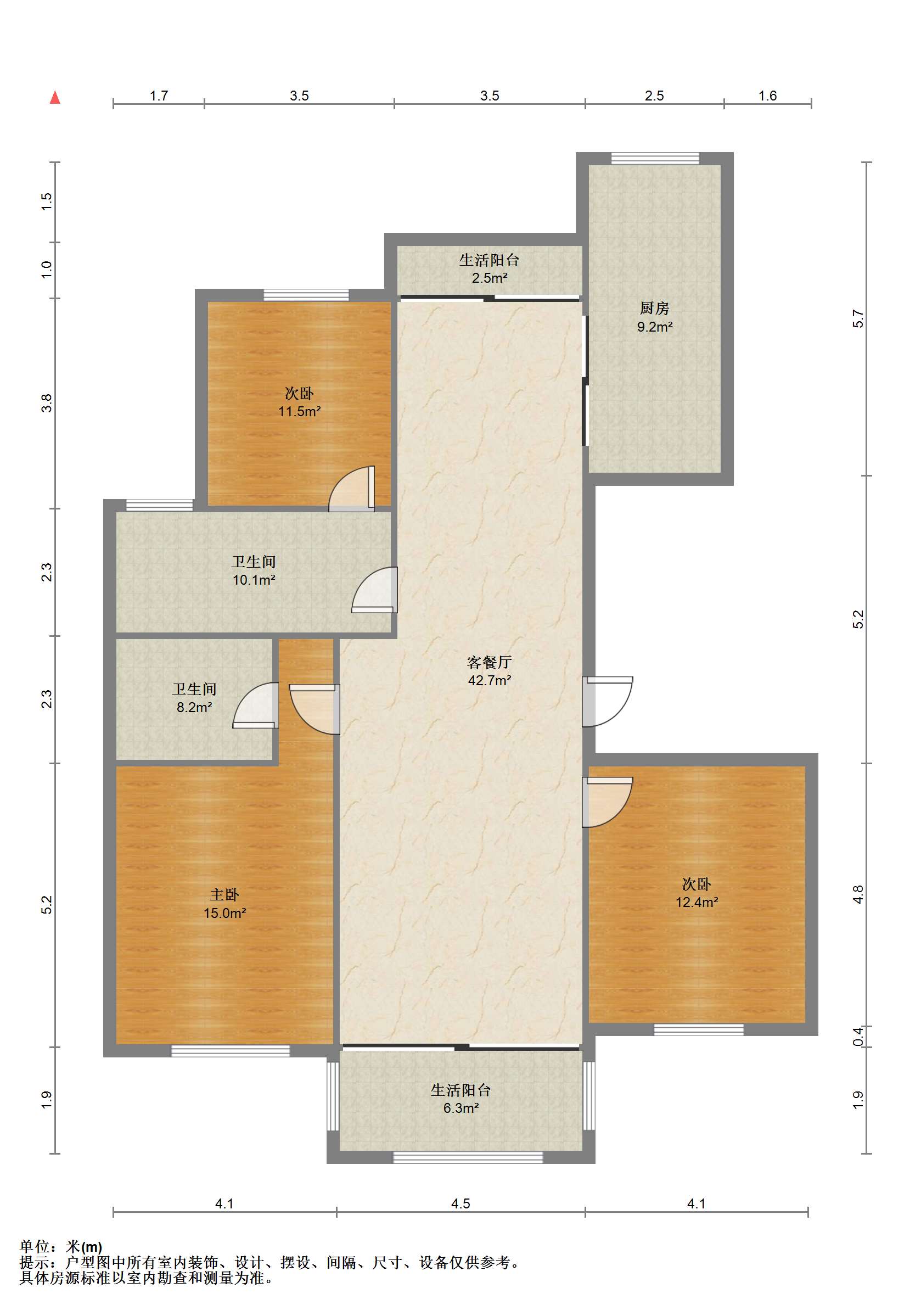 德诚翠湖湾 3室2厅2卫 139.94m&sup2;