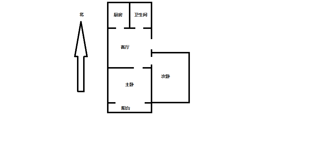 北濠桥新村 2室1厅1卫 61m&sup2;