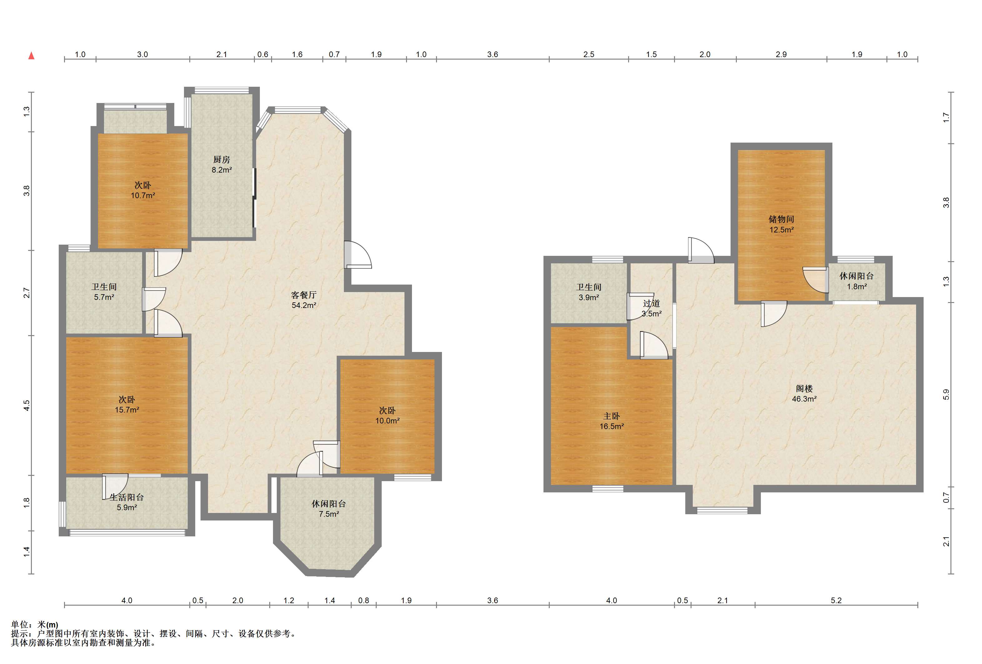 军山花园 4室2厅2卫 192.14m&sup2;