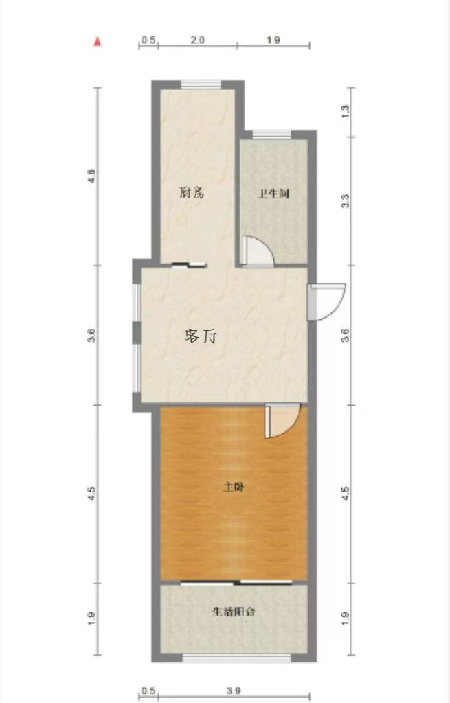 星月花园 1室1厅1卫 58m&sup2;