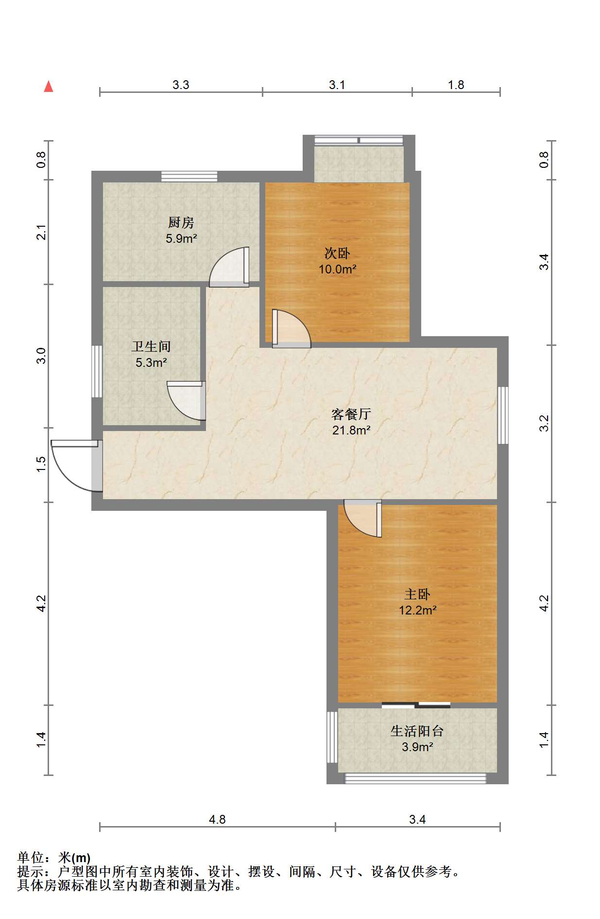 融悦华庭 2室2厅1卫 85m&sup2;