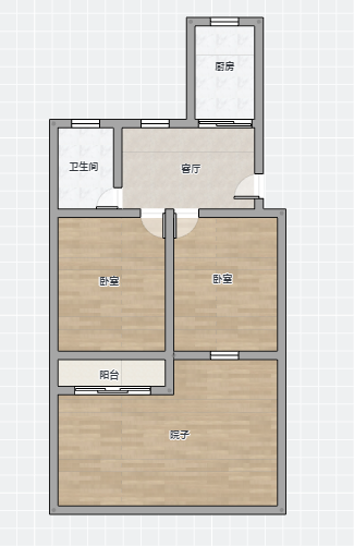 北濠桥新村 2室1厅1卫 64.36m&sup2;