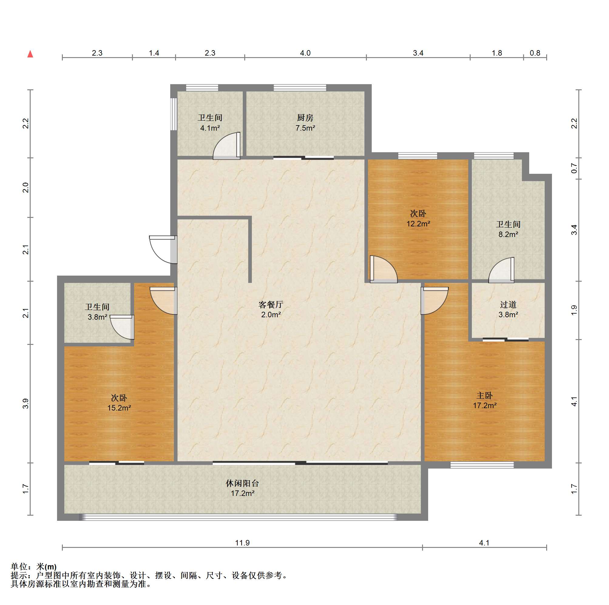 滨江玺 3室2厅3卫 191.00m&sup2;