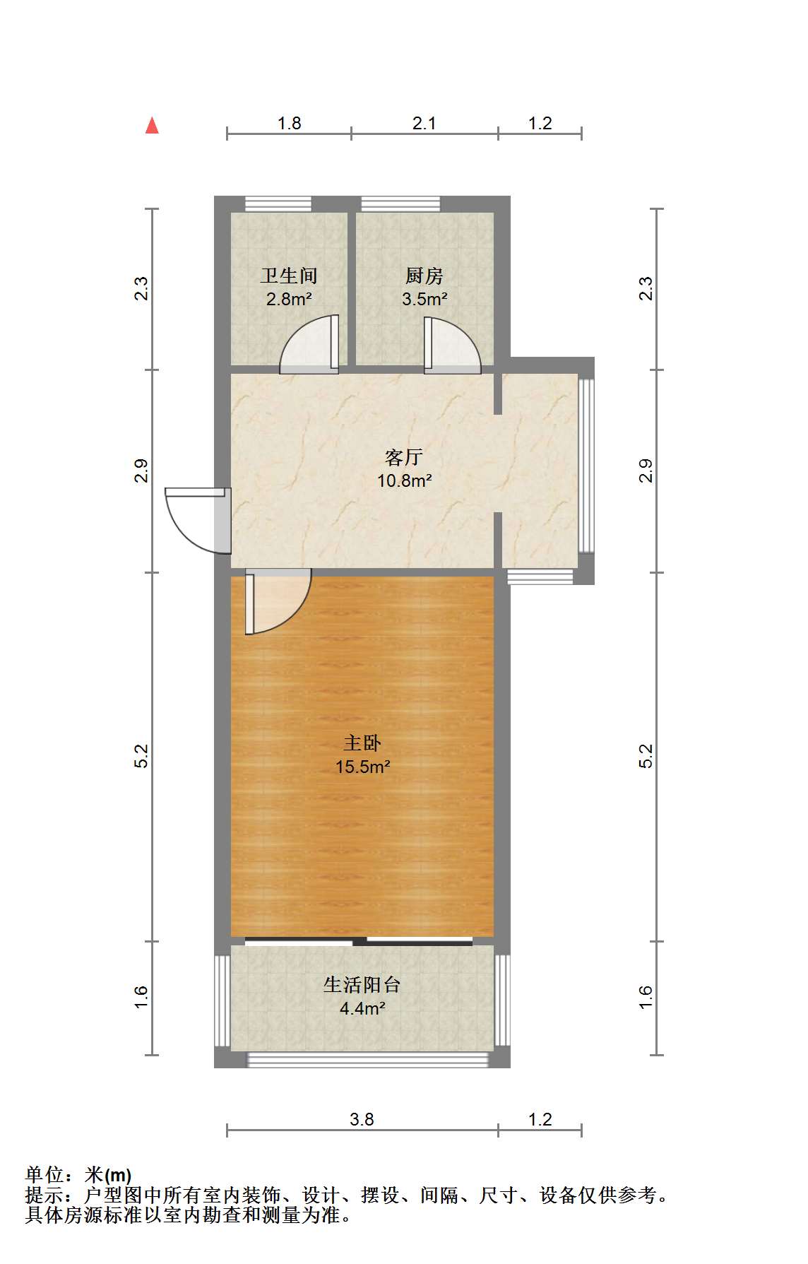 城南新村(崇川区) 1室1厅1卫 43m&sup2;
