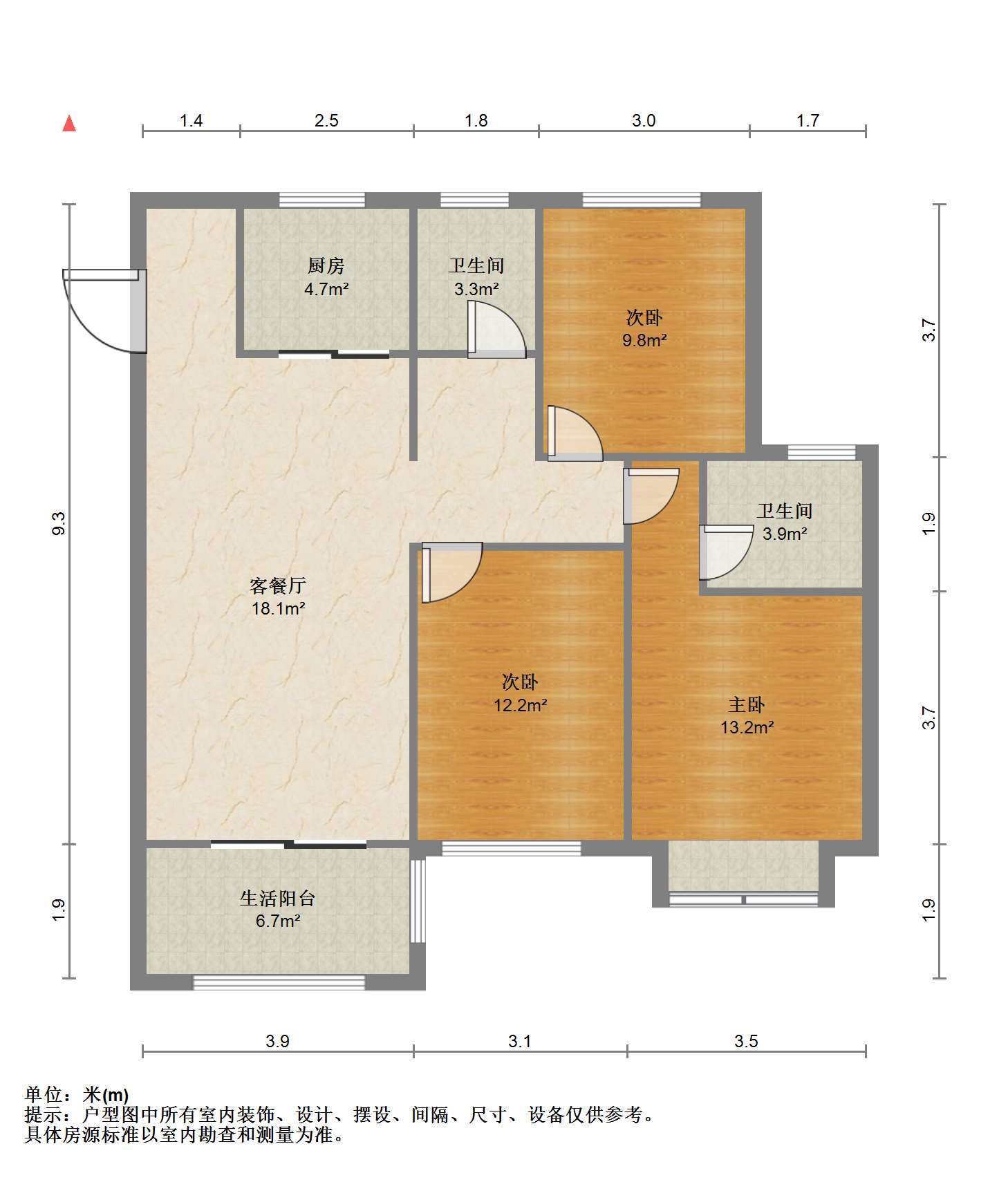 林肯公园 3室2厅2卫 115.00m&sup2;