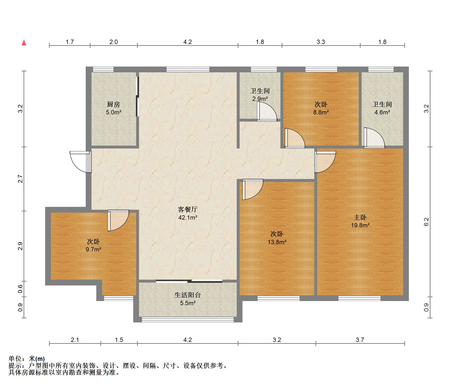 碧桂园天玺湾 4室2厅2卫 147m&sup2;