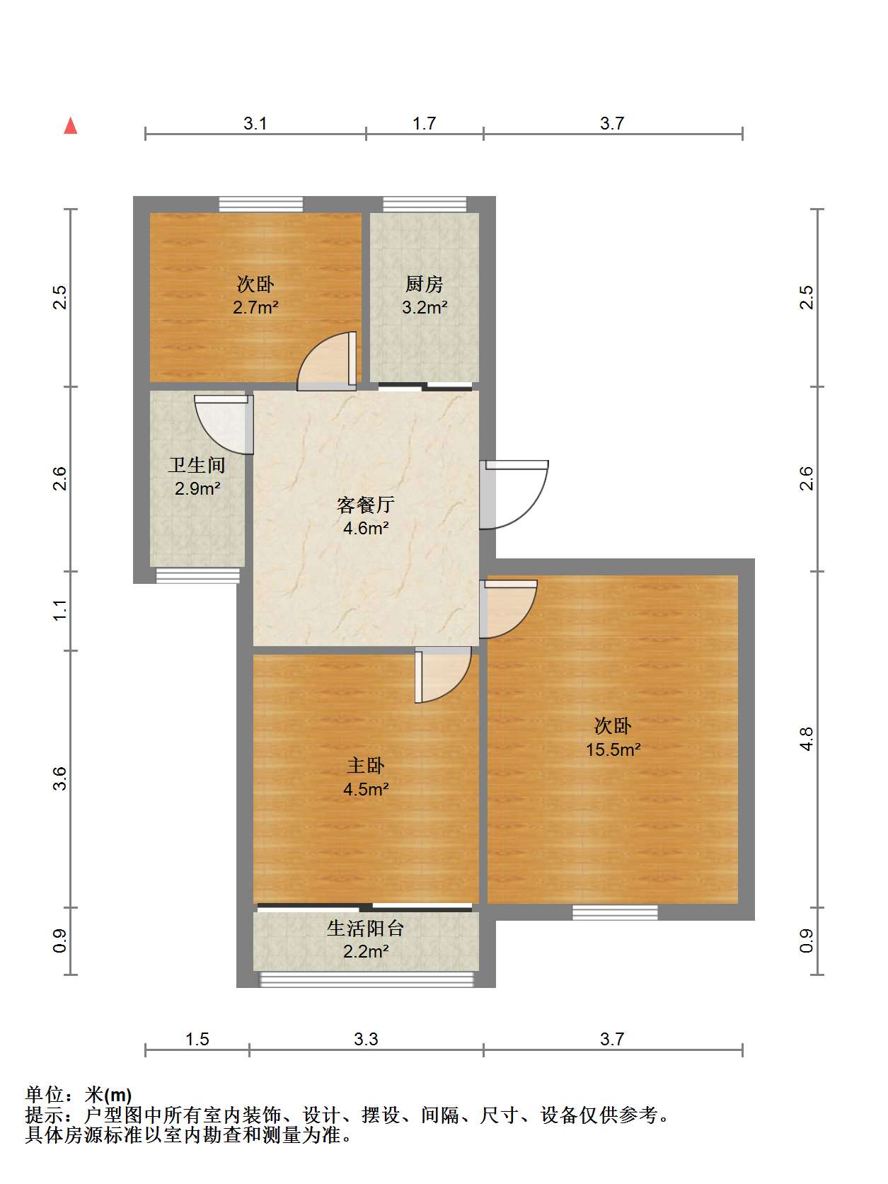 青年路新村 3室1厅1卫 70.22m&sup2;