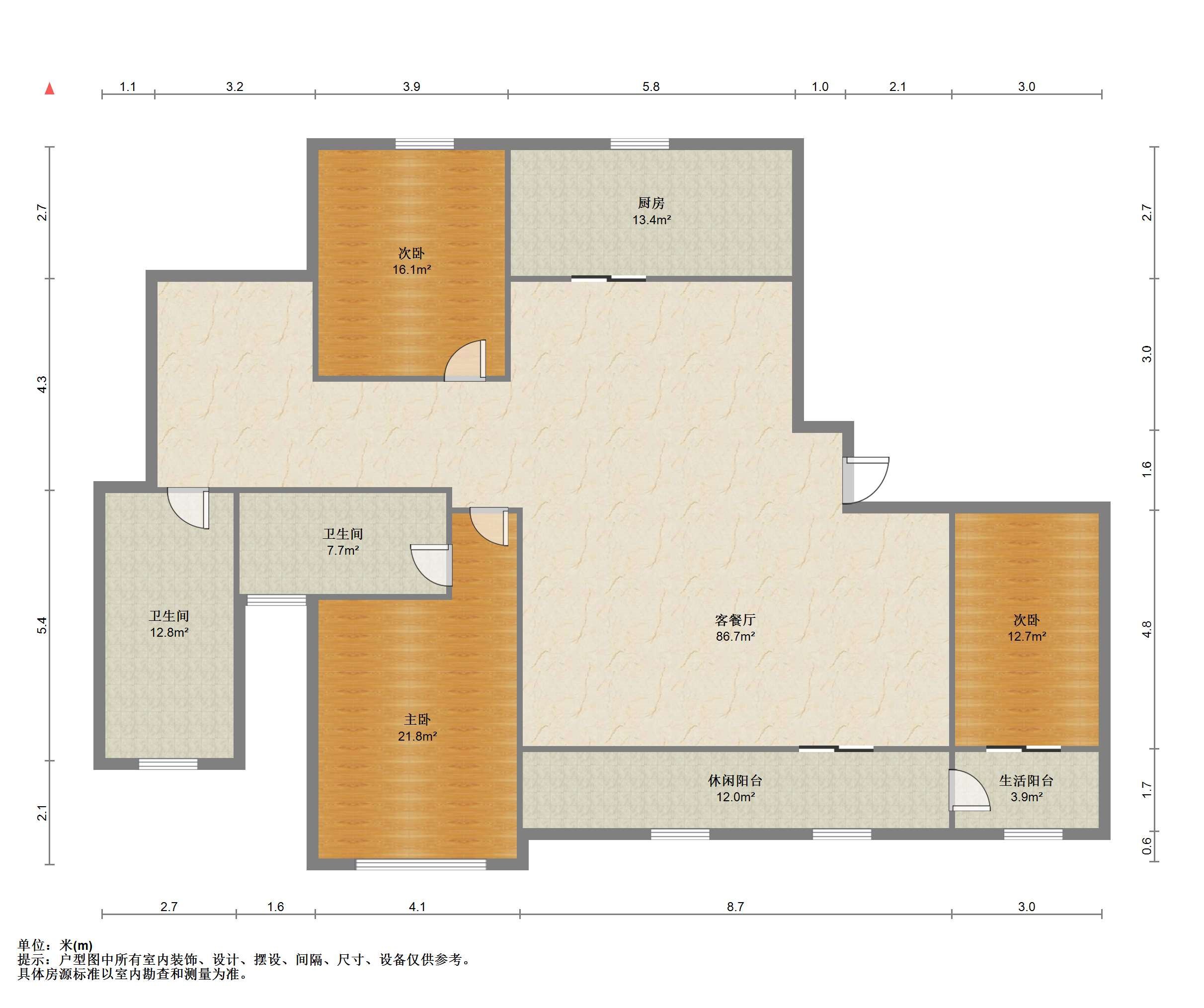 金色城邦 4室2厅2卫 136m&sup2;