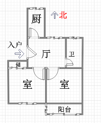 易家桥新村 2室1厅1卫 65.6m&sup2;