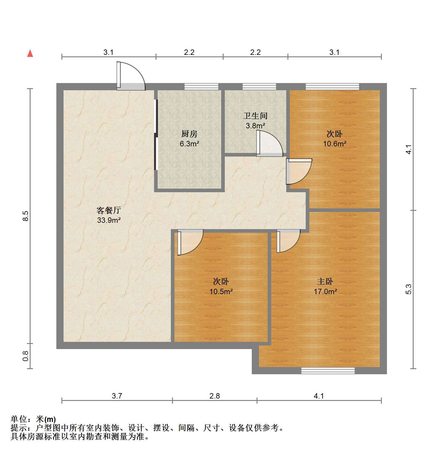 春溪集 3室2厅1卫 89m&sup2;
