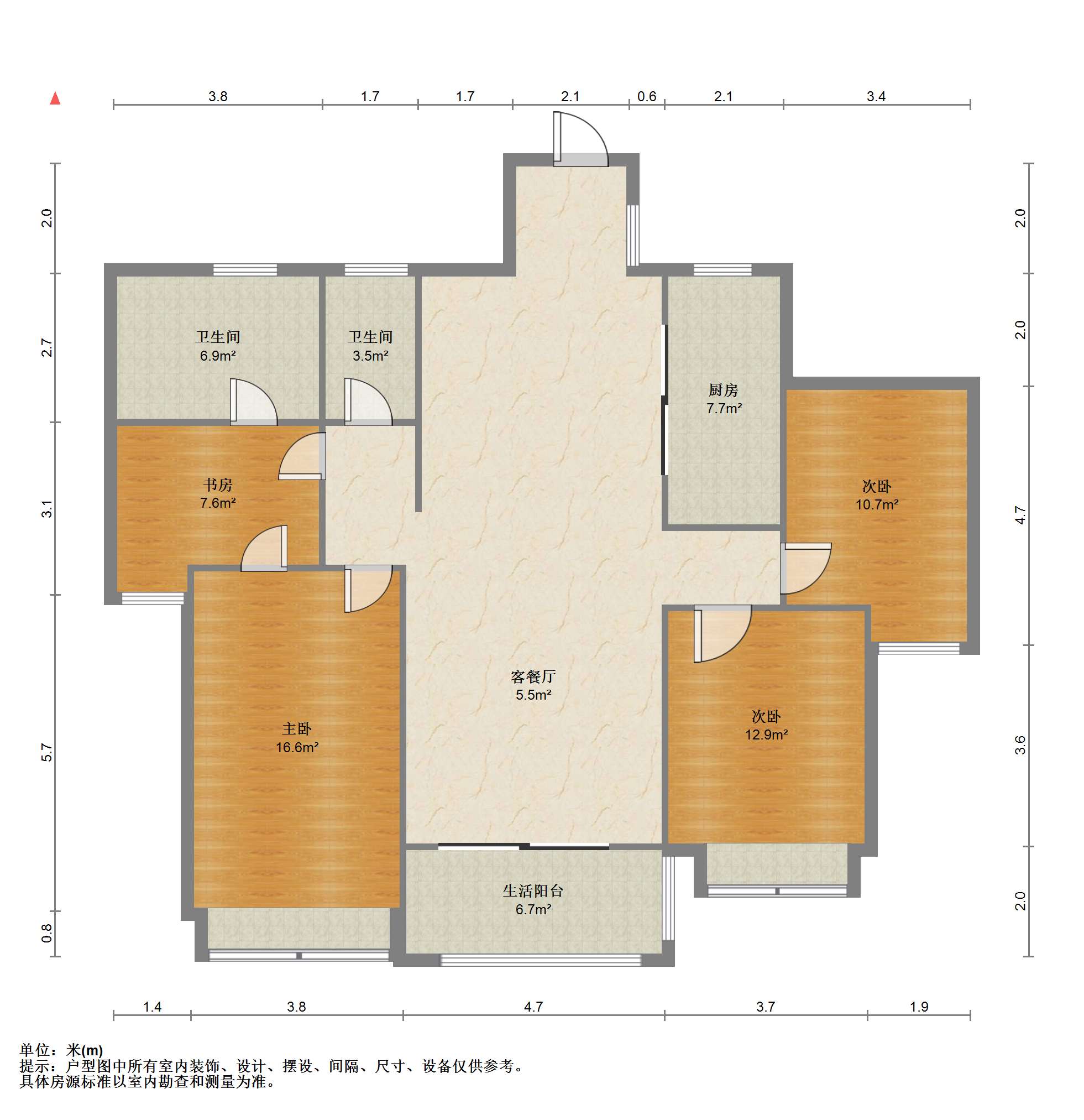 尚海城 4室2厅2卫 155m&sup2;