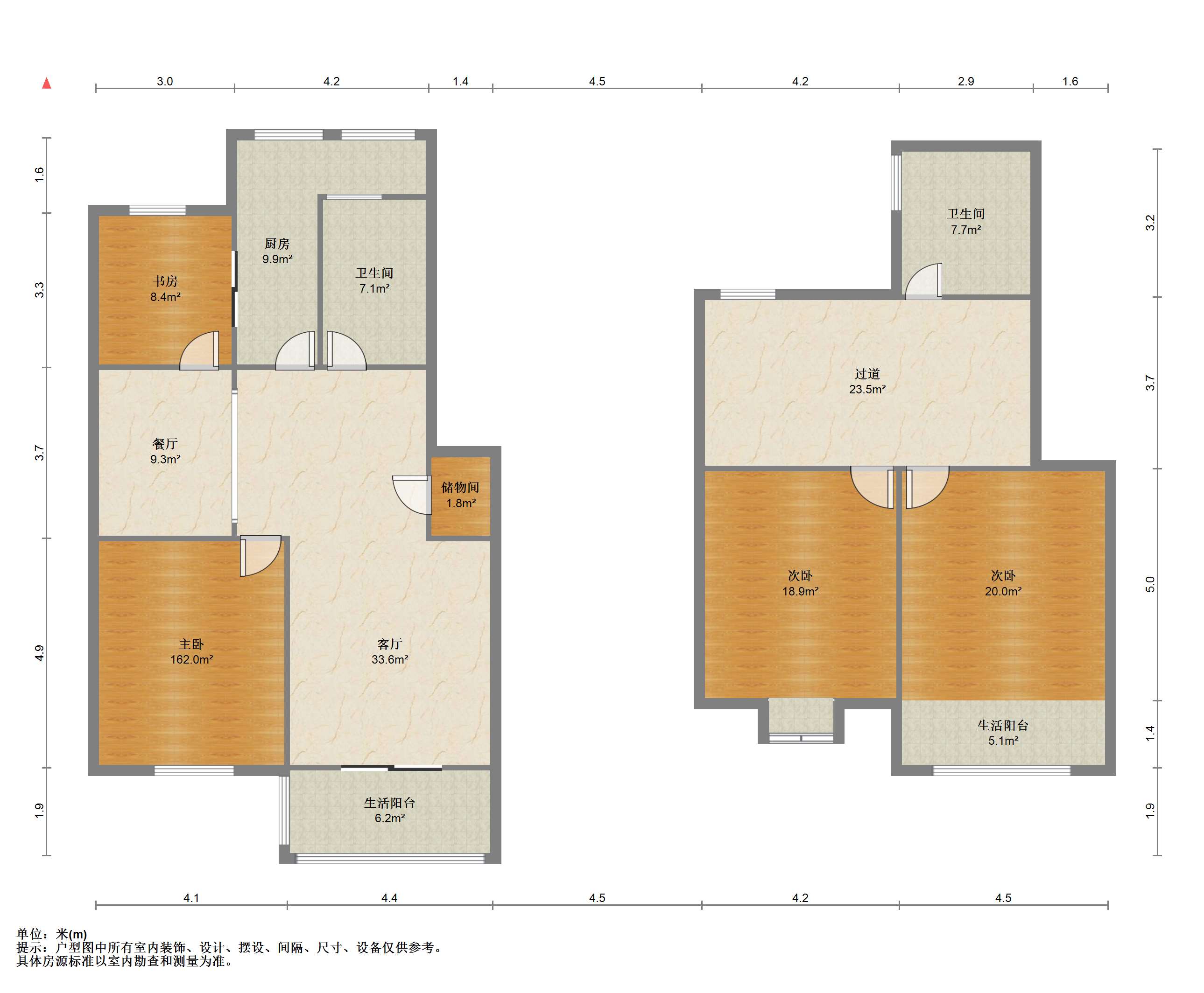 永兴花苑 3室2厅2卫 140m&sup2;