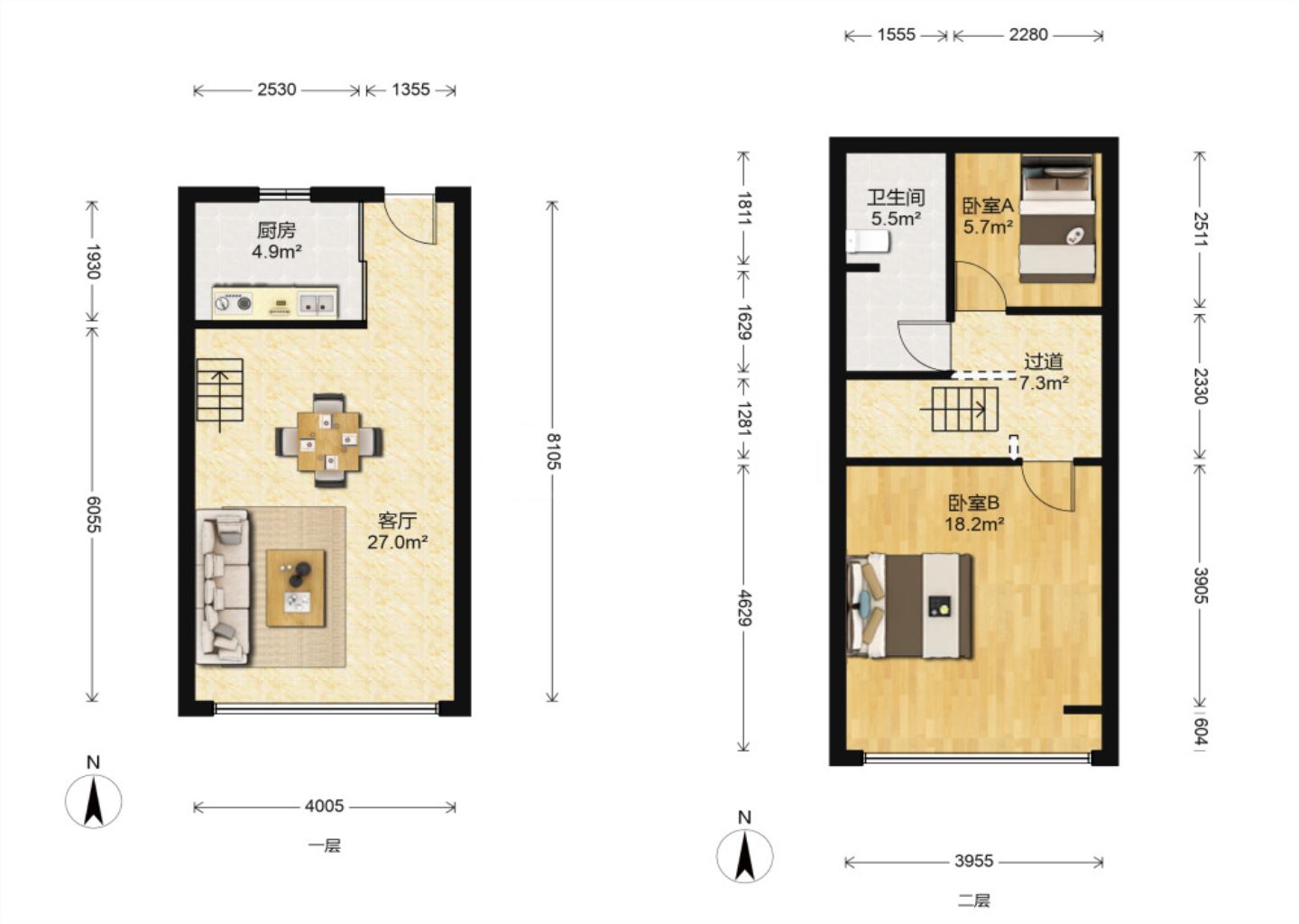 意邦绿墅湾 1室1厅1卫 45.59m²
