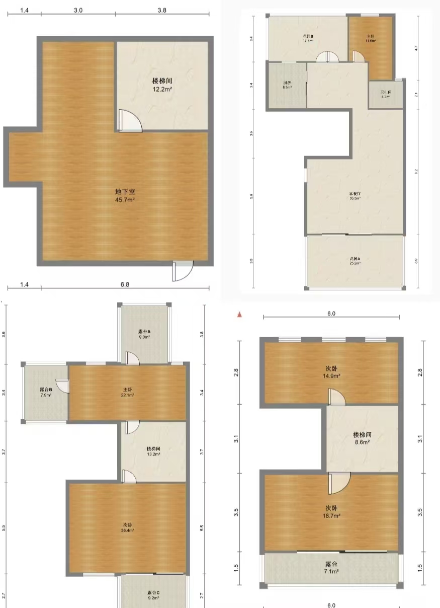 中海上林院 4室2厅3卫 260.00m²
