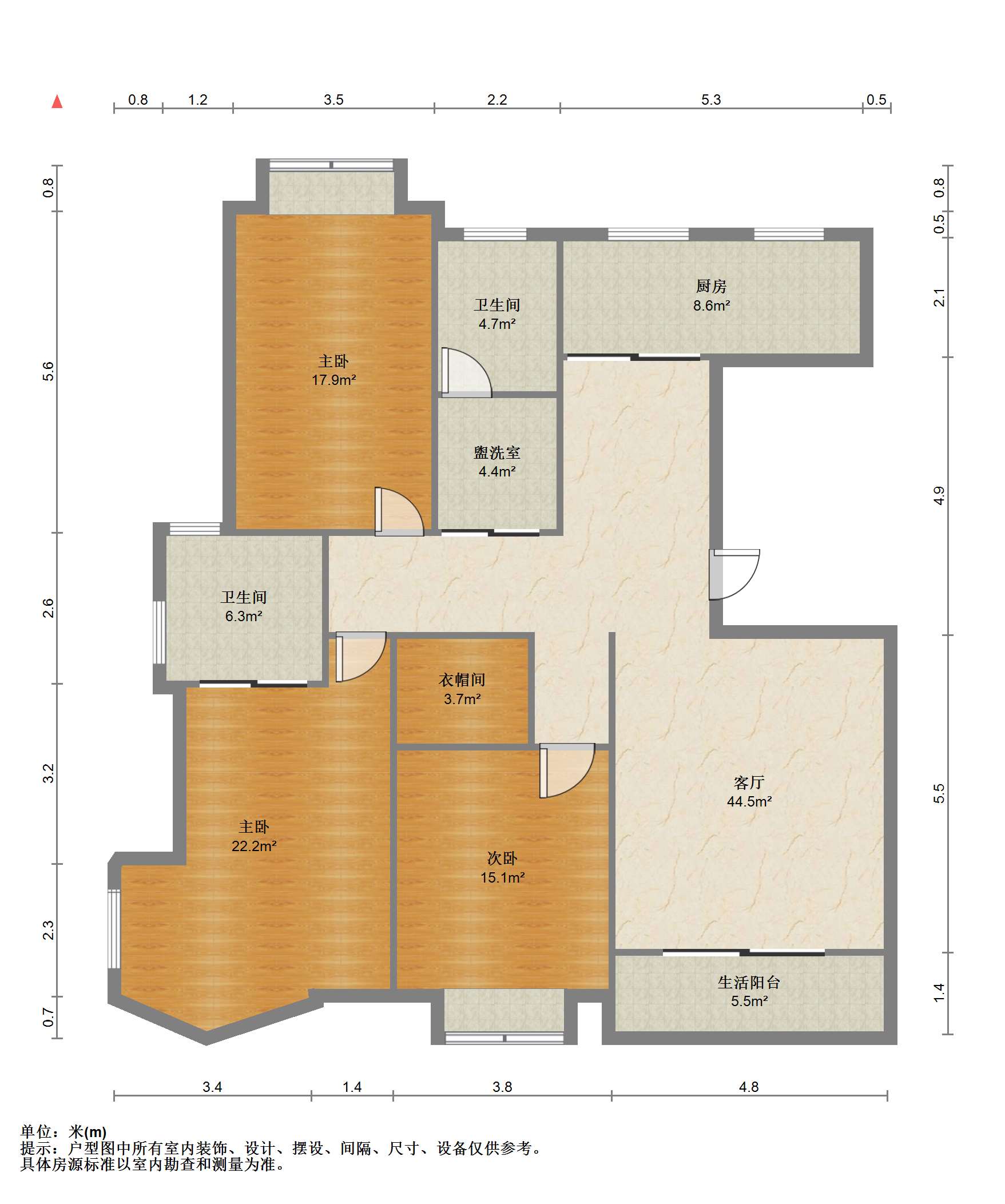 友谊家园 3室2厅2卫 156.81m&sup2;