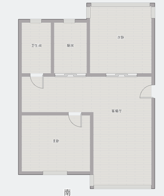 文峰花苑 2室1厅1卫 91.45m&sup2;