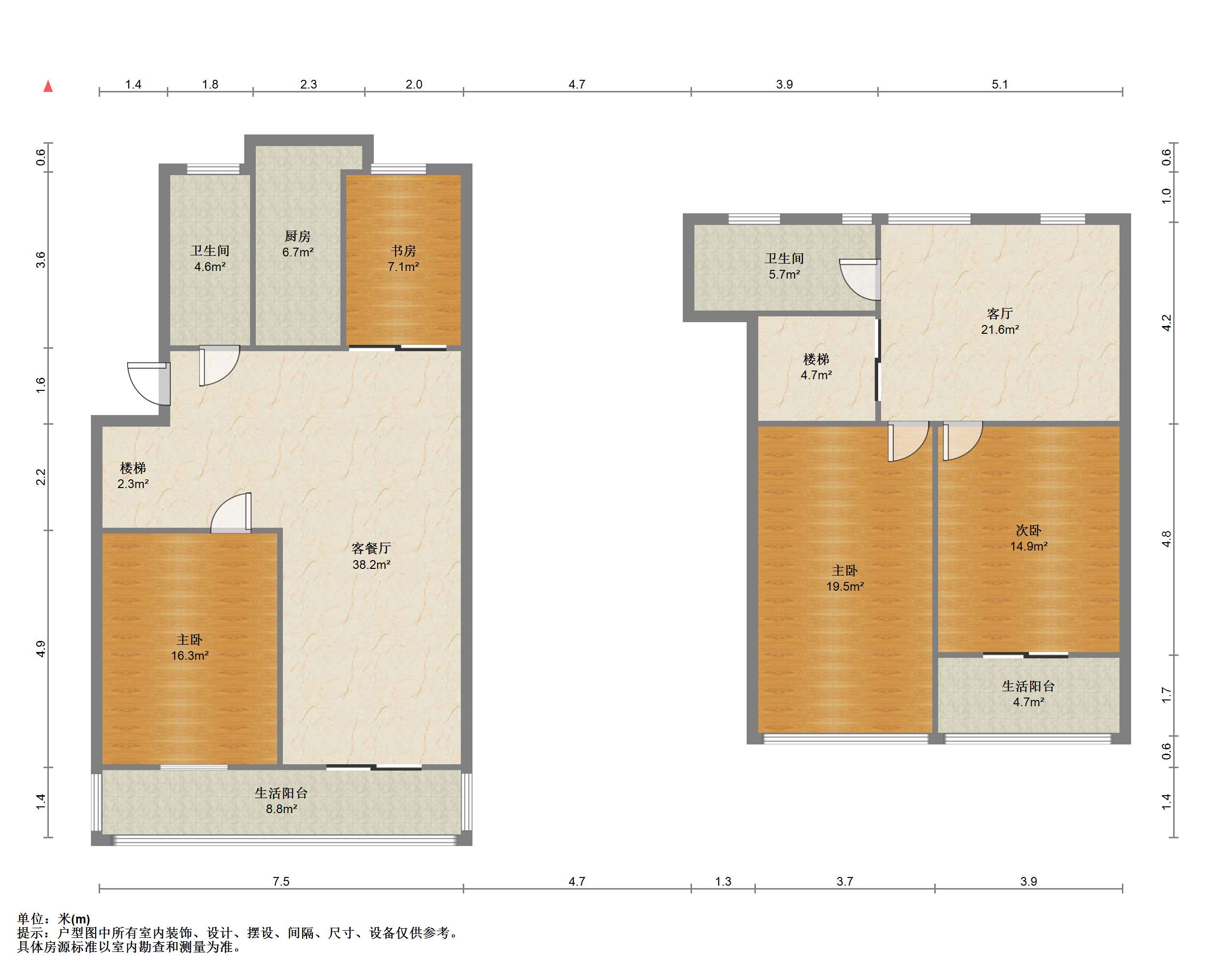 锦安花园一期 4室2厅2卫 140.86m&sup2;