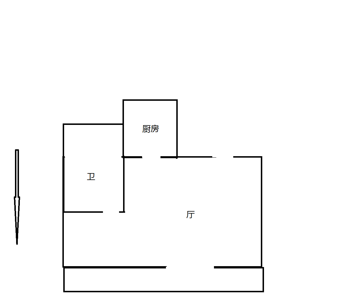 阳光悦城 1室1厅1卫 54m&sup2;