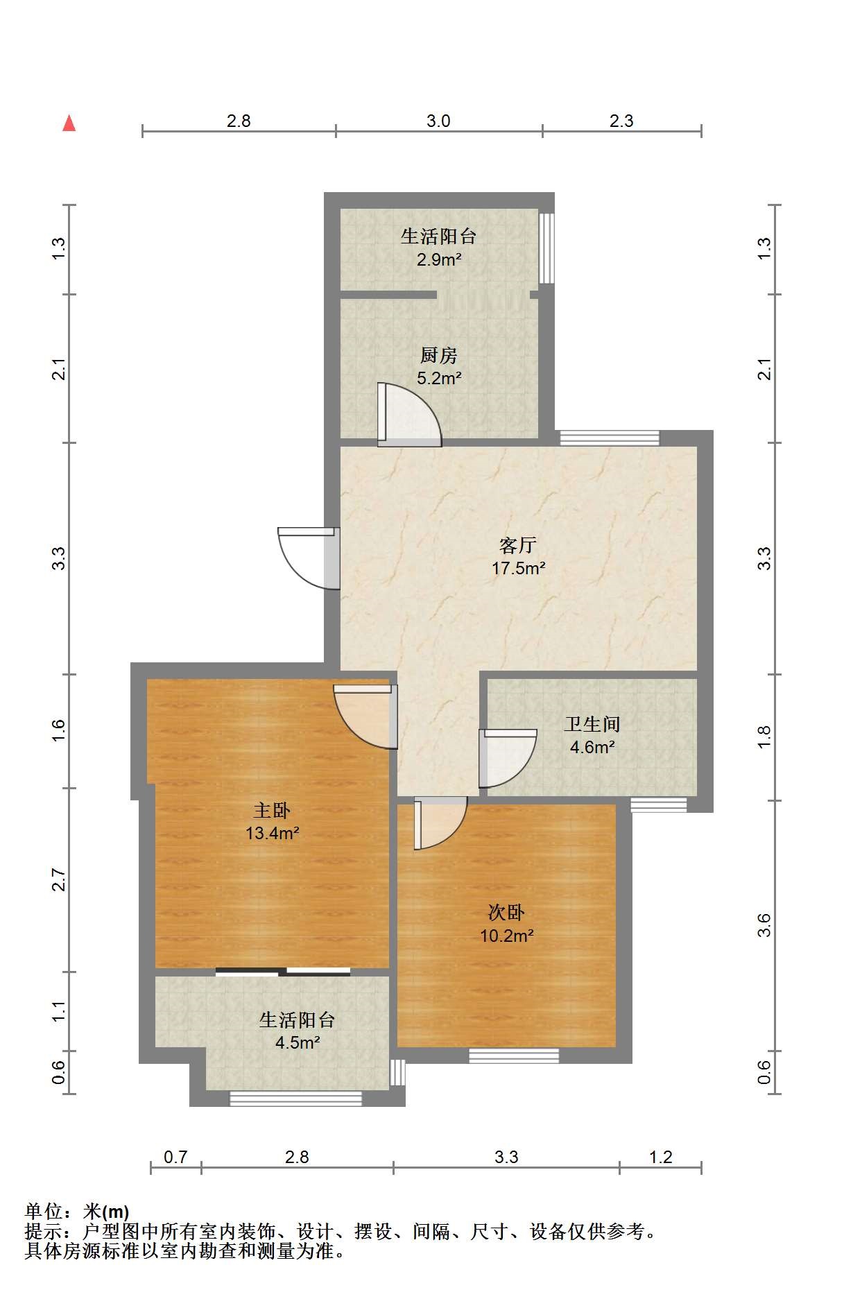 山芝庄新苑 2室1厅1卫 78.29m&sup2;