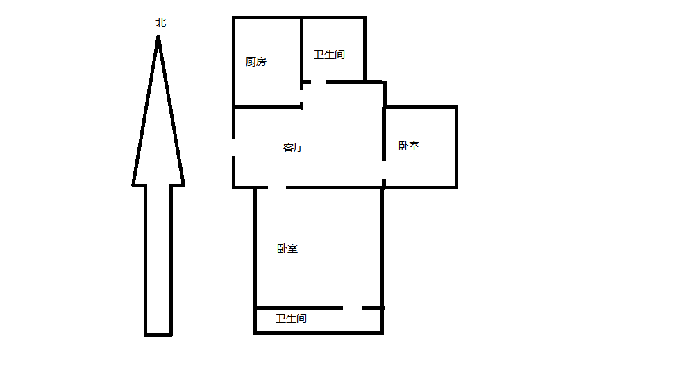 北濠桥新村 2室1厅1卫 50m&sup2;