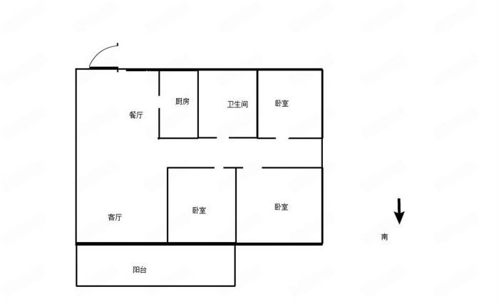 绿城&middot;晓风印月 3室1厅1卫 101.00m&sup2;