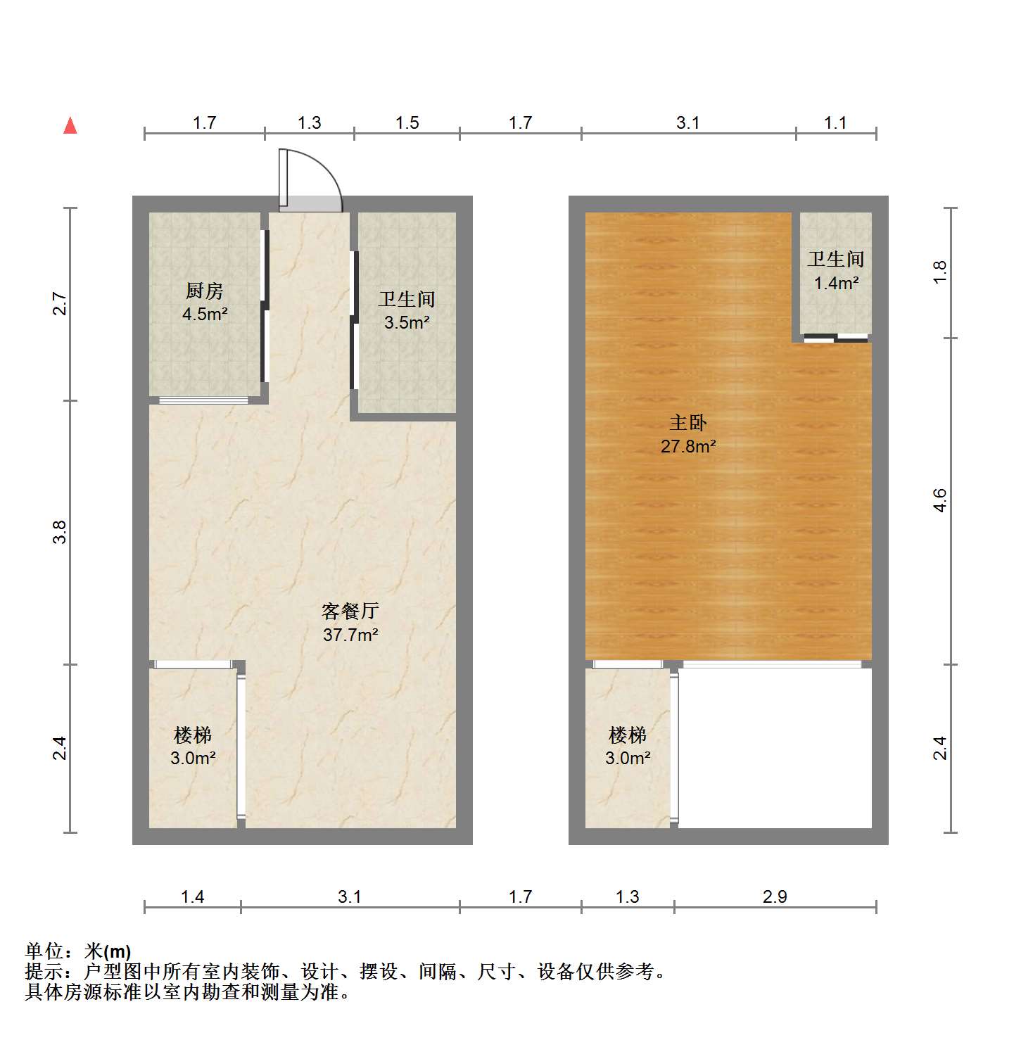 华禧铭苑 1室1厅1卫 36m²
