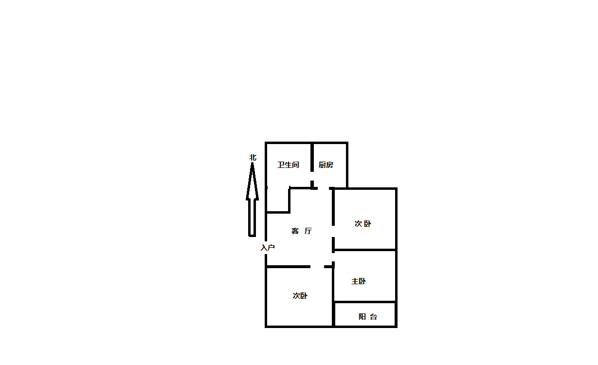 陈家小园 2室1厅1卫 87m&sup2;
