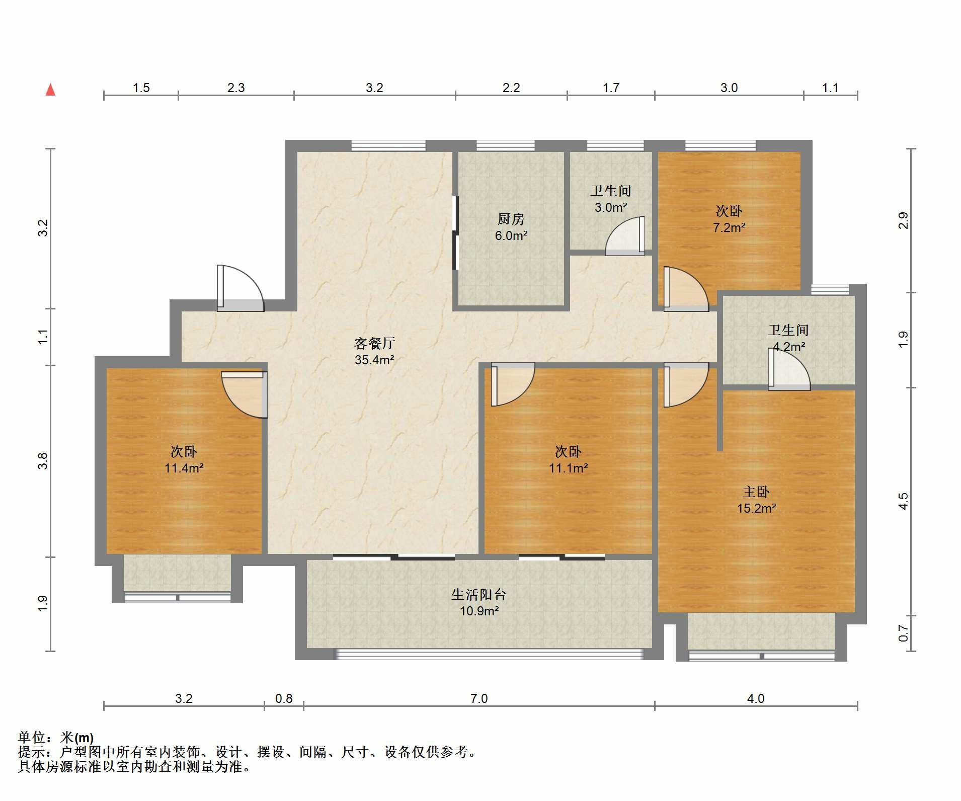 君兰天悦 3室2厅2卫 138m&sup2;