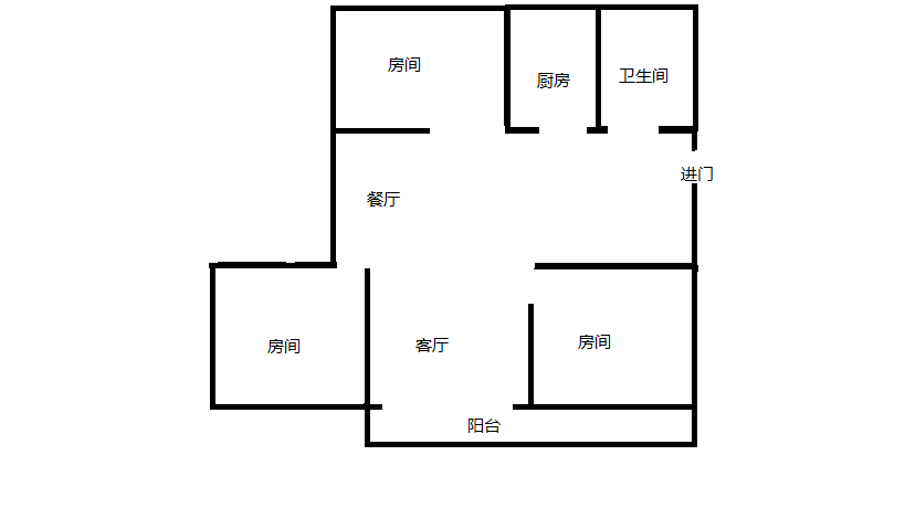虹桥新苑 3室2厅1卫 110m&sup2;