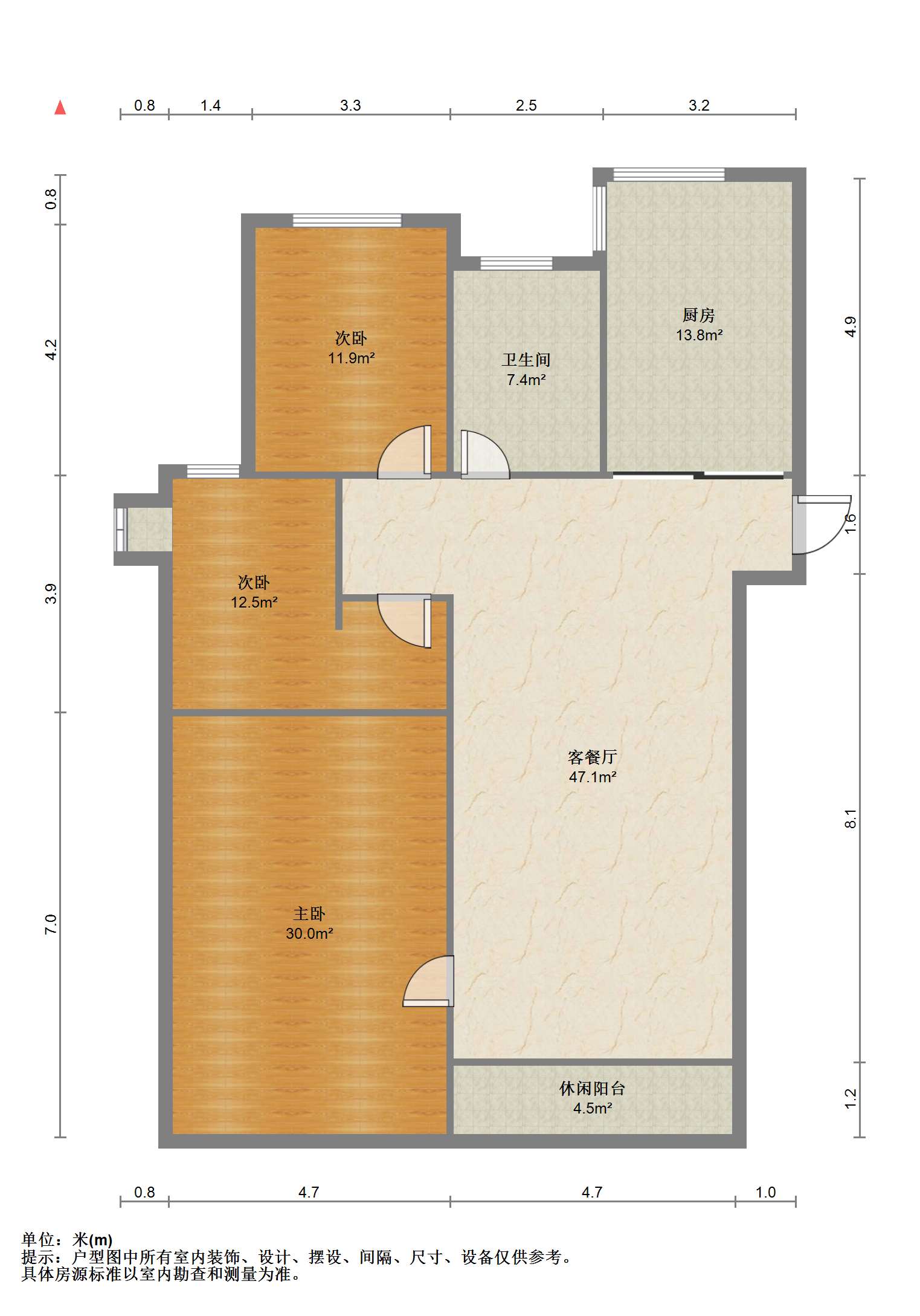 友谊家园 3室2厅1卫 137m&sup2;