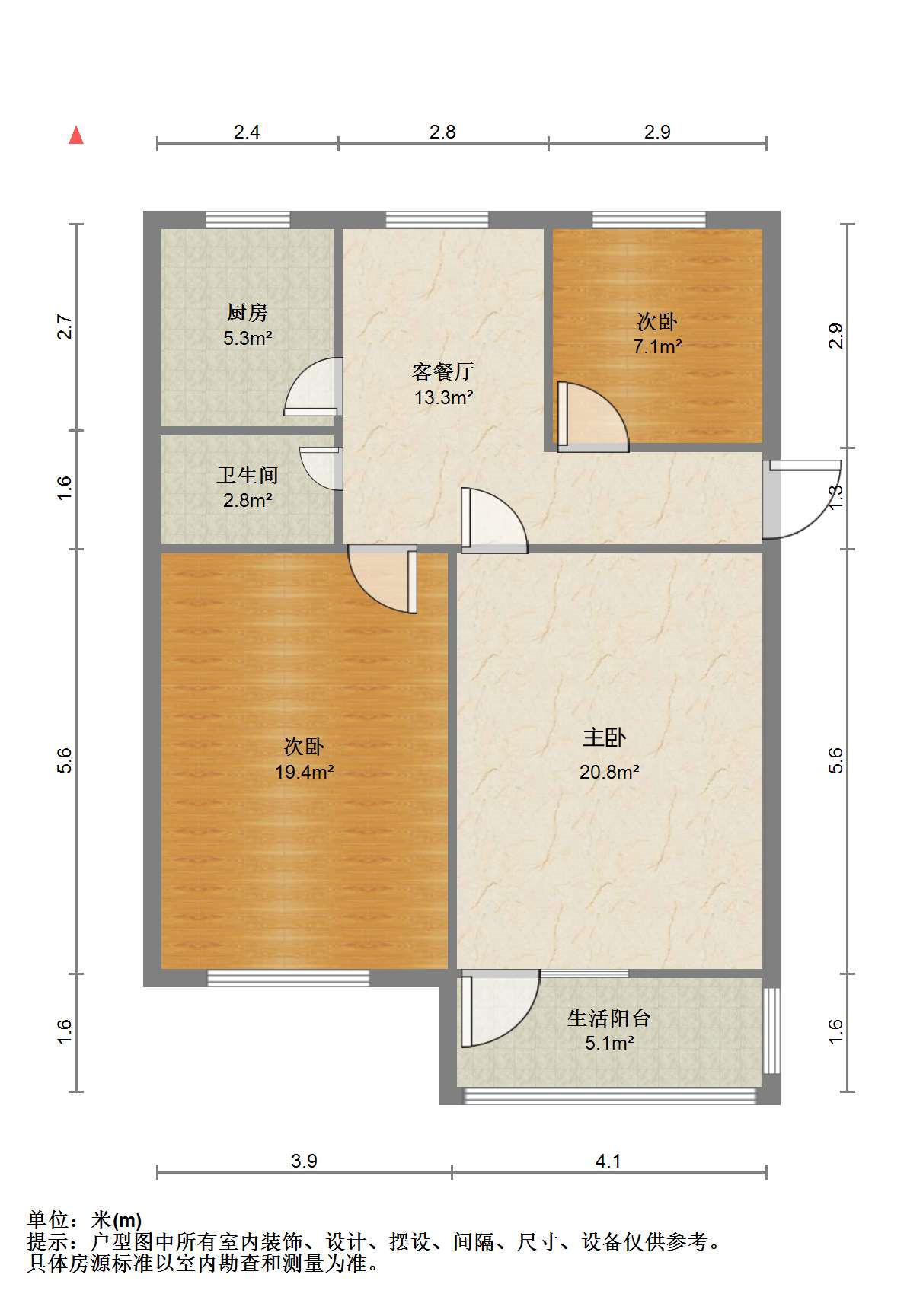 濠东路63号 3室1厅1卫 72m&sup2;