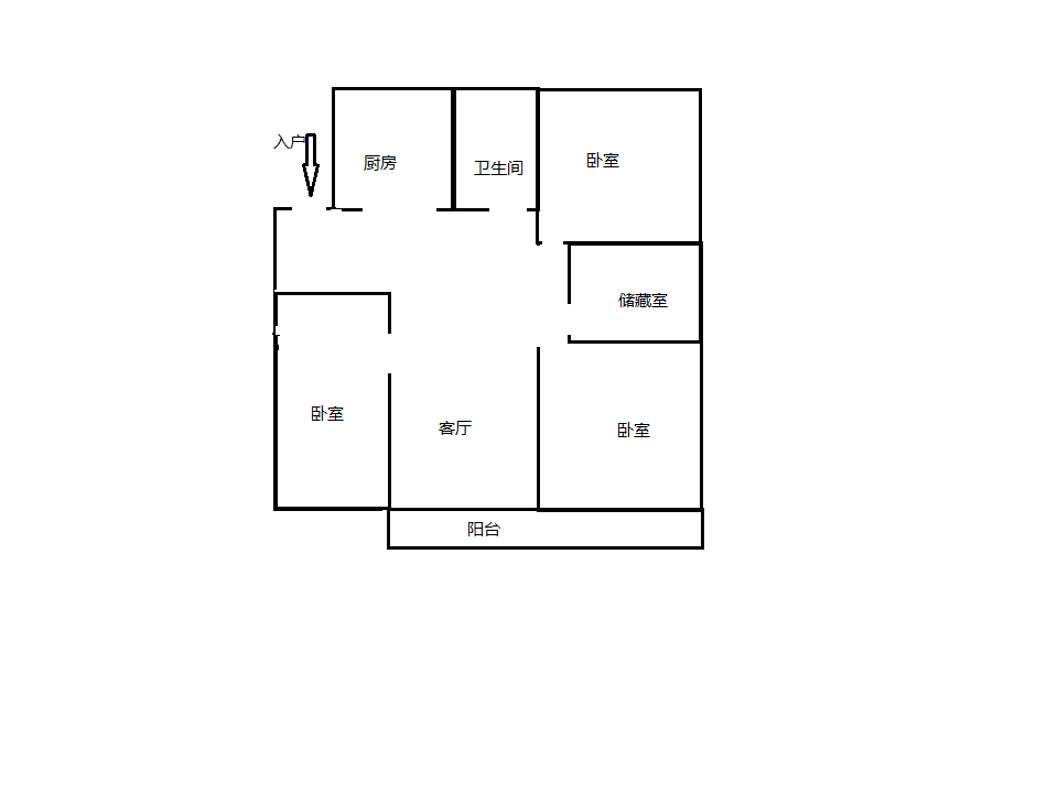 光明南村 3室2厅1卫 131m&sup2;
