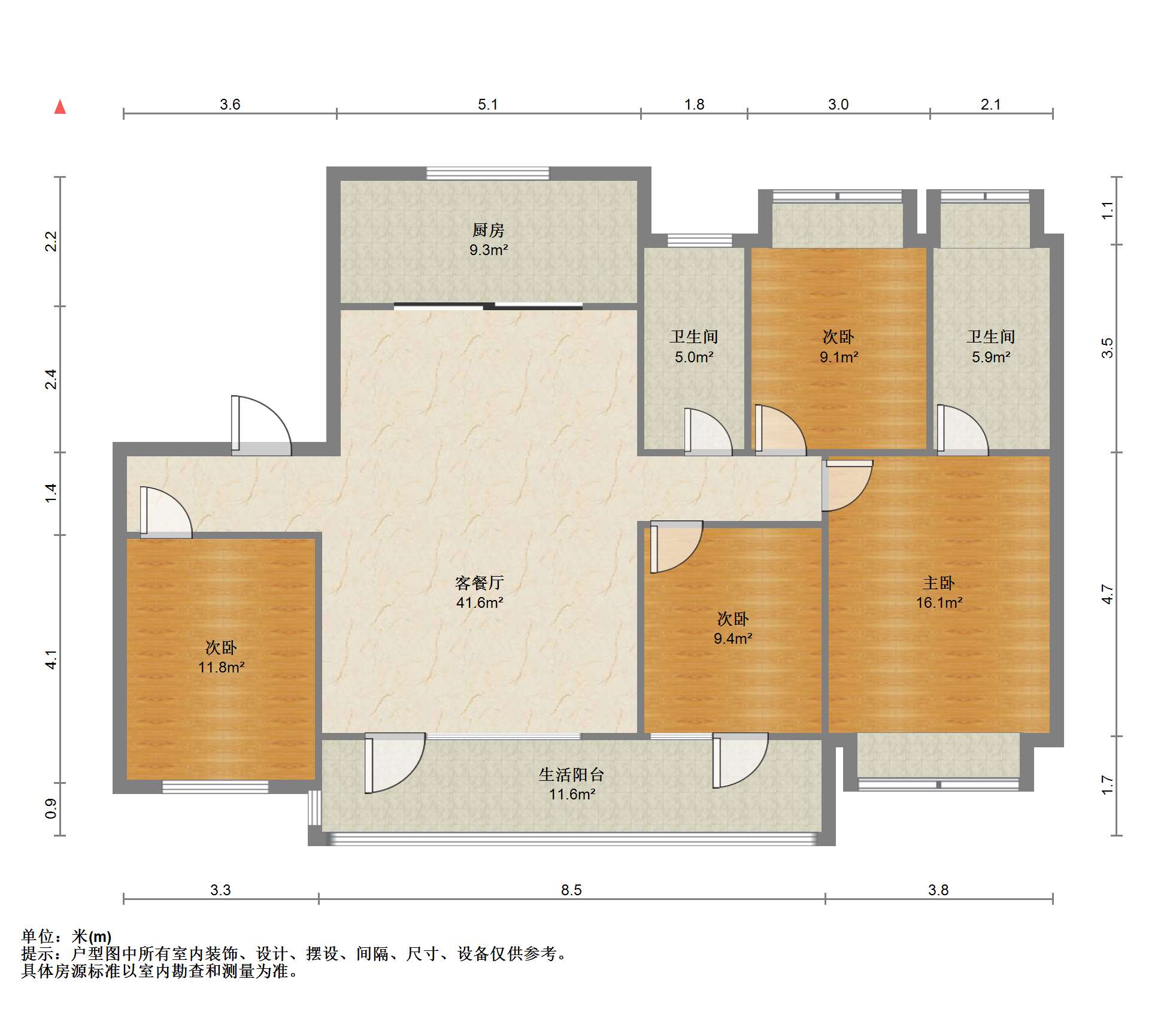 招商公园道 4室2厅2卫 157.06m&sup2;