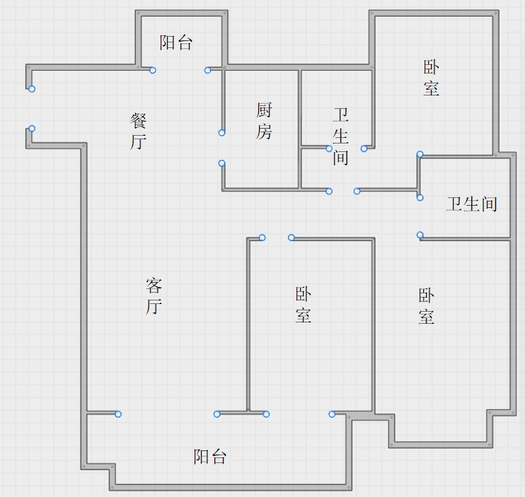 云樾东方 3室2厅2卫 124m&sup2;
