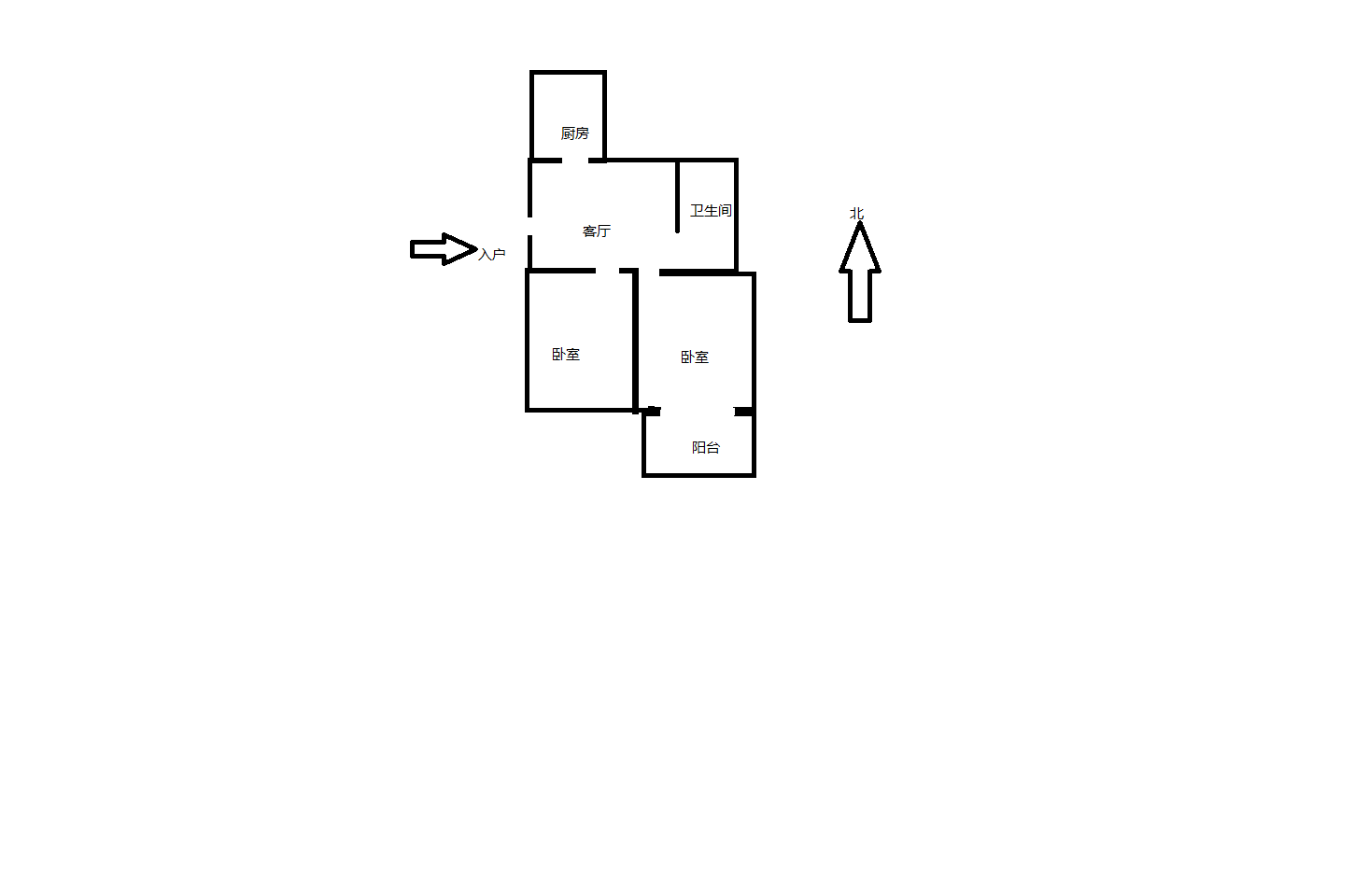 城港新村 2室1厅1卫 60.33m&sup2;
